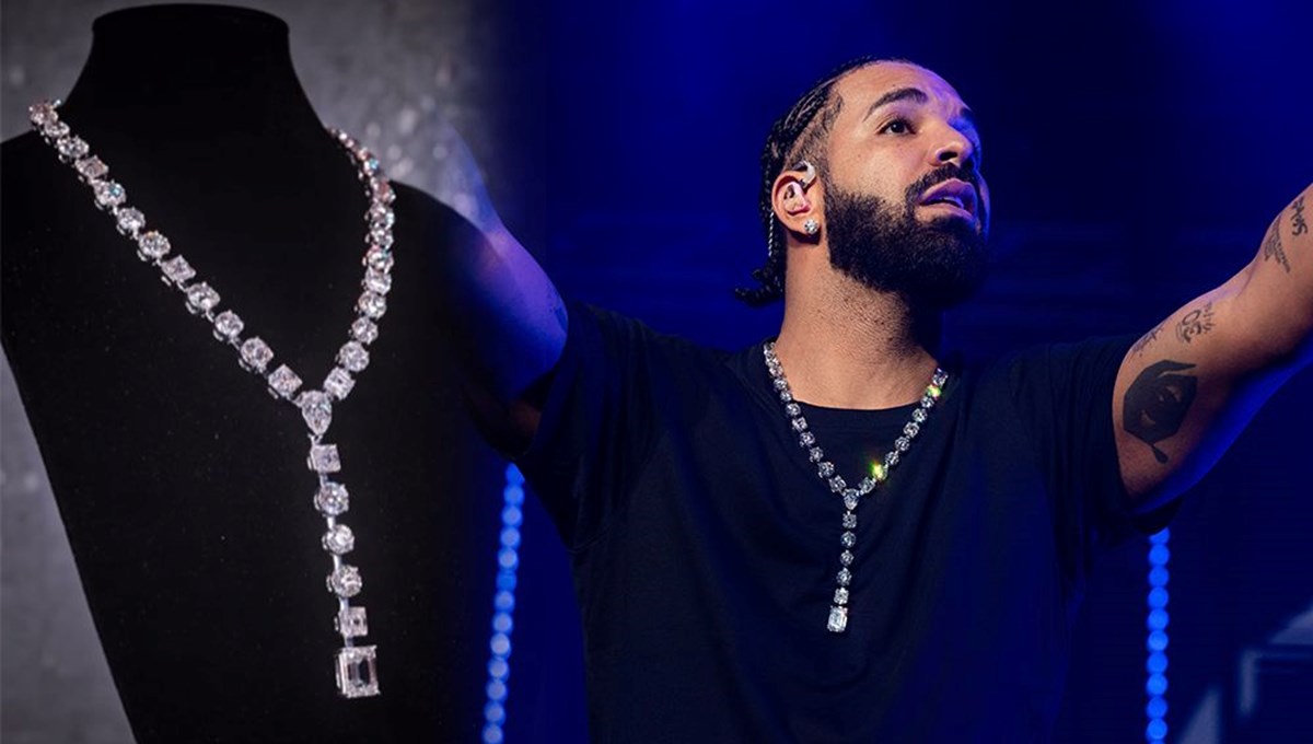 Rapçi Drake'in kolyesi gündem oldu: 42 evlilik teklifini temsil eden 42 pırlantalı kolye